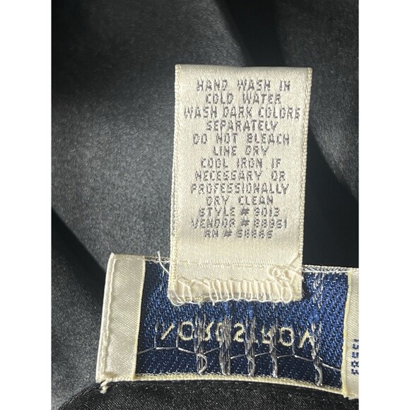 Nordstrom Lingerie Women"s XS Black Vintage Pure Silk Pajama Button Down Shirt - Picture 4 of 6